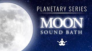 Peaceful Lunar Sound Bath | Anxiety | Moon Meditation Music | Crystal Singing Bowls | ASMR Music