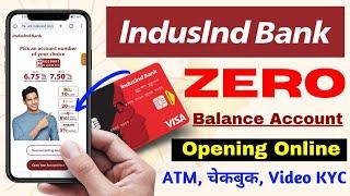 Indusind Bank ZERO Balance Account Open Online - Zero Balance Bank Account Opening Online