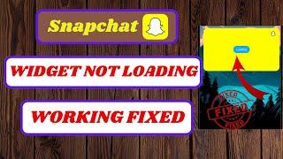 snapchat widget not loading|why is my snapchat widget not working