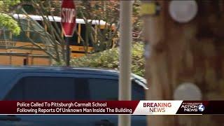 Unknown man spotted on cameras inside Carmalt school, officials say