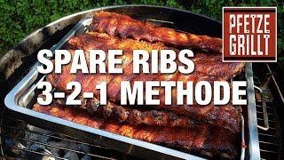 Spare Ribs nach der 3-2-1 Methode vom Kugelgrill / Pfetze grillt - Folge 2: