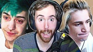 XQC VS NINJA - A͏s͏mongold Reacts To Drama Between Biggest Streamers (ft. Alinity)