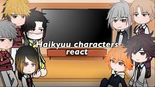 Haikyuu characters react | haikyuu/hq | read disc | #haikyuu