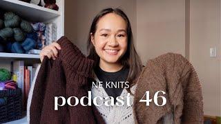 podcast 46 | some almost-finished sweaters, halloween socks, sundown shawl, new projects