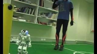 Controlling a robot using a full-body motion capture suit