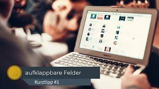 Logineo LMS Kurztipp #1: aufklappbare Felder