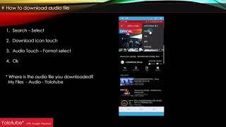 yolotube how to the audio file download