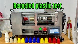 Mini injection molding machine for recycled plastic test