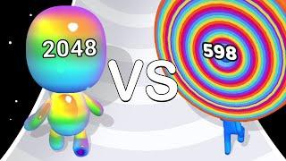 Man Runner 2048 VS Layer Man: ASMR Gameplay!