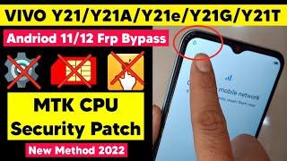 Vivo Y21/ Y21A / Y21e / Y21G / Y21T Andriod 11/12 Frp Bypass | Funtouch 12 Google Account New Method