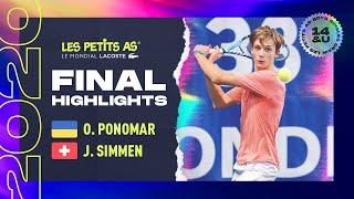 Les Petits As 2020 | Boys Final Highlights | Oleksandr Ponomar vs. Janis Raffael Simmen