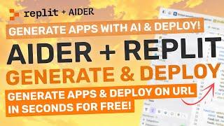 Aider + Replit : Generate Full-Stack Apps & Deploy in Seconds for FREE! (w/ Claude 3.5 Sonnet)