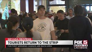 Tourists enjoy first weekend of reopened Las Vegas