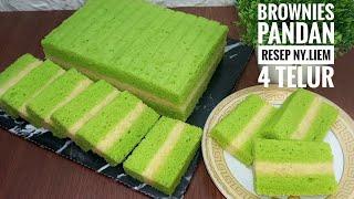 Pandan Brownies 4 Eggs Mrs. Liem's ​​recipe