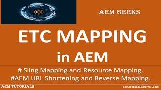 AEM Tutorial #65 | ETC Mapping in AEM