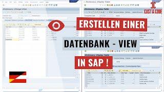 Erstellen einer View in SAP - Datenbank Views [deutsch]