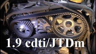 How to replace timing belt - 1.9 cdti/JTDm - Z19DT, Z19DTL - Astra, Zafira, Vectra, Alfa,  cambelt