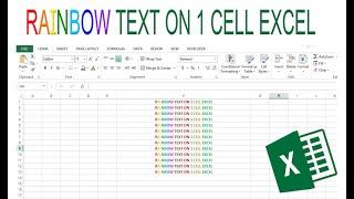 MULTIPLE COLORS IN 1 TEXT | How to coloring each letter in 1 cell excel