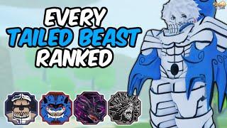 EVERY Tailed Beast RANKED From WORST To BEST! | Shindo Life Tailed Spirit Tier List