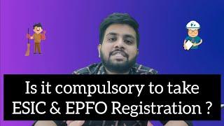 Is PF (epfo) and ESI (esic) Registration Compulsory/ mandatory for companies ? #epfo #esic #pfesi