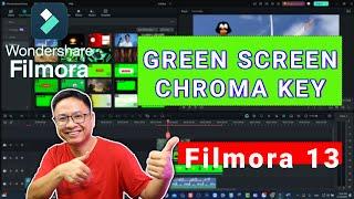 Wondershare Filmora 13 Chroma Key/ Green Screen Effect Tutorial For Beginners in 3 Minutes