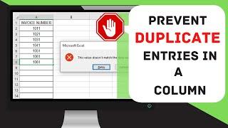 How to Prevent Duplicate Entries in Excel