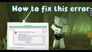 How to fix "these Libraries failed to download try again" (tutorial)