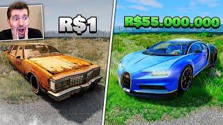 Destruindo CARRO DE R$ 1 vs R$ 1.000.000 no BeamNG Drive!