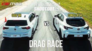 DRAG RACE: Toyota GR Corolla GR-Four Circuit vs Volkswagen Golf R