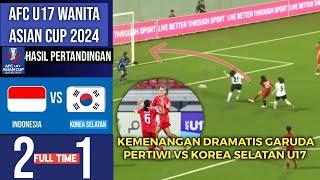 MENANG DRAMATIS ! HASIL Akhir Timnas Putri indonesia u17 Vs korea U17 AFC WANITA (prediksi admin)