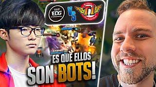 REACCIÓN A LA FAMOSA PARTIDA del SON ROBOTS DE IBAI // SKT vs EDG Worlds 2017