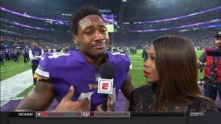 Stefon Diggs Emotional Postgame Field Interview | Saints vs Vikings | Jan 14, 2018