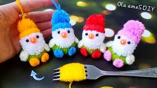 It's so Beautiful  DIY Gnome Christmas Ornaments - Super Easy Gnome Making Idea with Fork