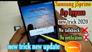 Samsung j5 prime J7pri frp bypass new trick no TalkBack working and no notification working solution