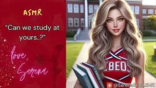 ASMR | Popular Cheerleader Girl Invites Herself to Your House to Study (F4M) (Kissing) (Wholesome)