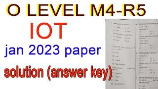 o level m4 r5 iot solution jan 2023 paper #olevel
