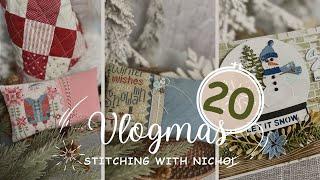 VLOGMAS 2024 DAY 20 | TWO Cross Stitch Pillow Finishes!