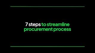 Smart Procure - 7 steps to streamline procurement process