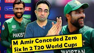 Mohammad Amir became the first bowler not to concede a six in two different Men's T20 World Cups