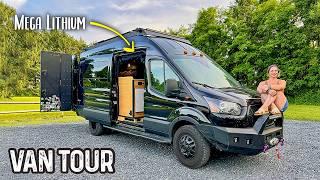 Solo Vanlife After Sudden Tragedy | TOUR The Most Decked Out Transit Van Conversion I’ve Ever Seen