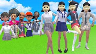 Scary Teacher 3D vs Squid Game Choose School Uniform For Doll Beautiful Or Ugly 5 Times Challenge