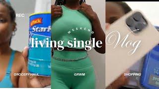 Living Single Vlog ~ Grocery Haul, Cooking Dinner, Camera setup, GRWM