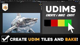 How to Set-Up and Bake UDIMS in Blender