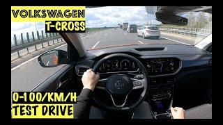 NEW 2021 VW T-CROSS 1.0TSI 110HP | POV TEST DRIVE | 0-100 | FUEL CONS | REVIEW