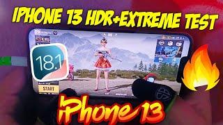 iPhone 13 Bgmi Test on HDR+EXTREME after iOS 18.1 | Lag? | iPhone 13 Lag Problem Solution