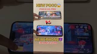 POCO X6 PRO VS iPHONE 15 PRO-Bgmi TEST #pocox6pro #iphone #bgmi #pubg #120fps #shortsfeed