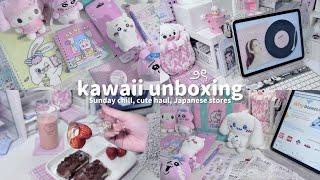 Kawaii unboxing  Sunday chill, cute & aesthetic haul, stationery, plush, Japanese stores doorzo 