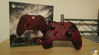 Gears of War 4 Crimson Omen Limited Edition Xbox One Controller Unboxing!