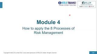 Processes of Risk Management | M_o_R 4 Practitioner | AXELOS | PeopleCert | 1WorldTraining.com |