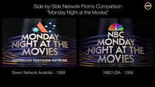 Seven Network Australia (1989) and US NBC (1987) Monday Night at the Movies Comparison